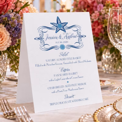 Tented Menu Card